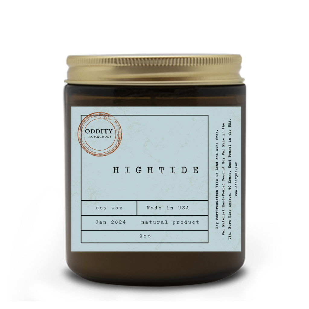 High Tide Hand Poured Candle | 9 oz. Candle Salty and Refreshing with Sea Salt's Energetic Benefits