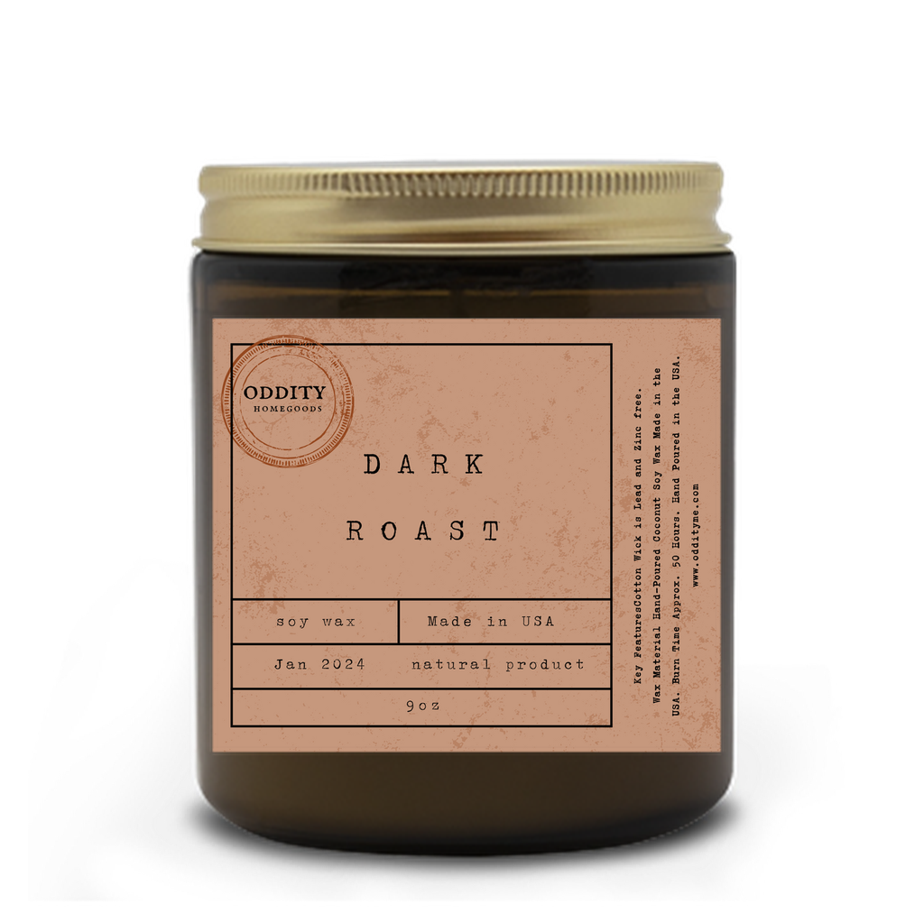 Dark Roast Coffee Candle with Sumatran Coffee and Cardamom | 9 oz. Hand-Poured Coconut Soy Wax