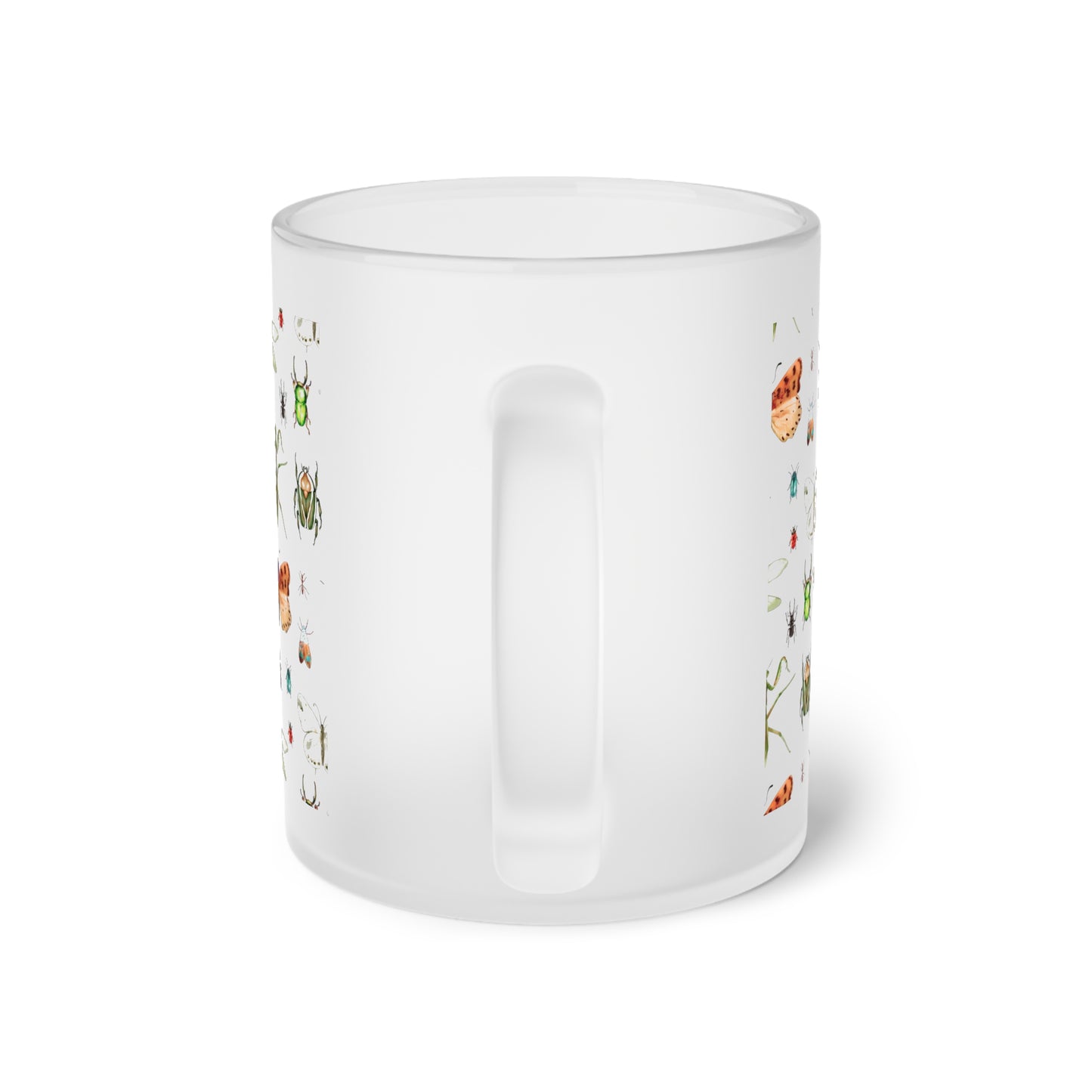 Insect Frosted Glass Mug | Frosted Glass Mugs for Your Unique Style | 11oz Capacity with Dishwasher-Safe Convenience