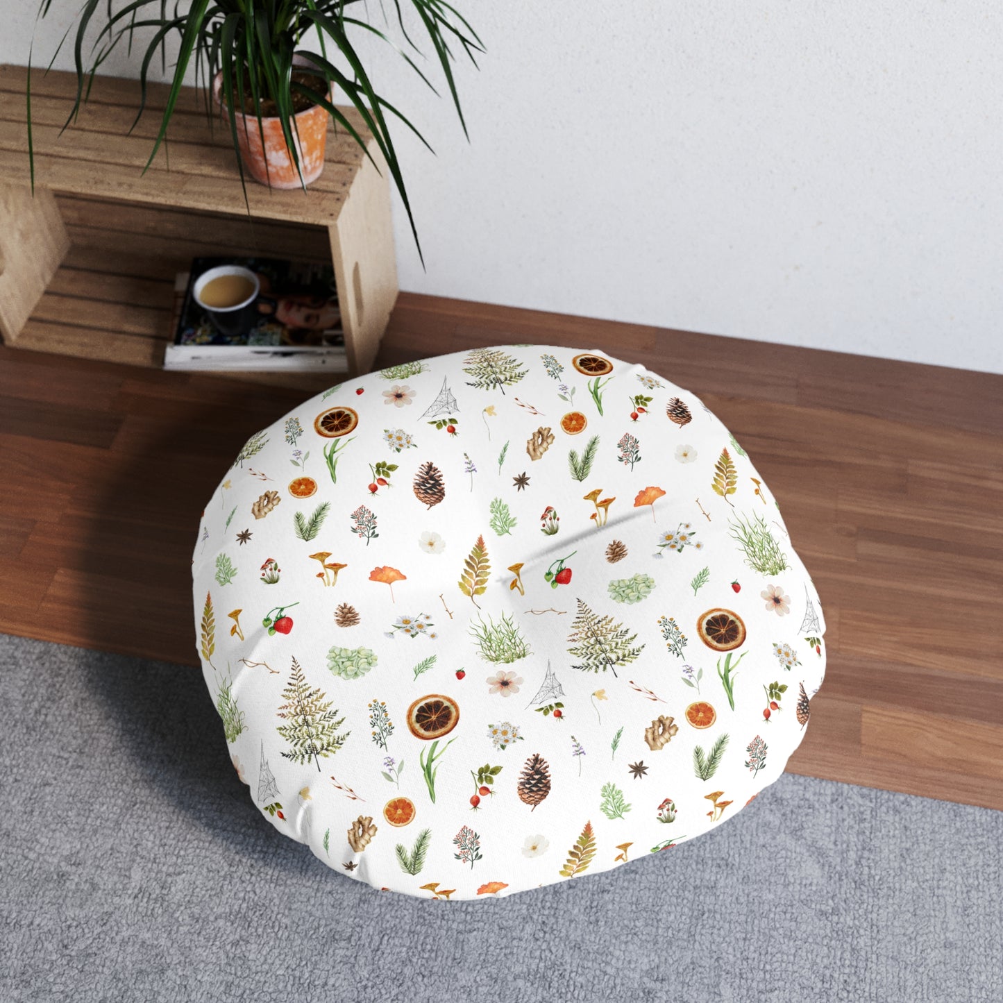 Tufted Floor Pillow, Round
