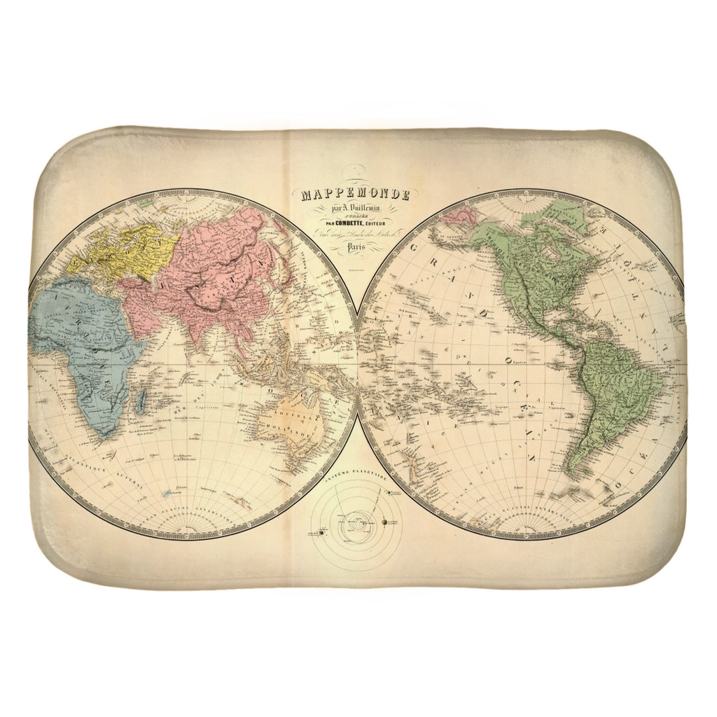 Antique Map Bath Mats