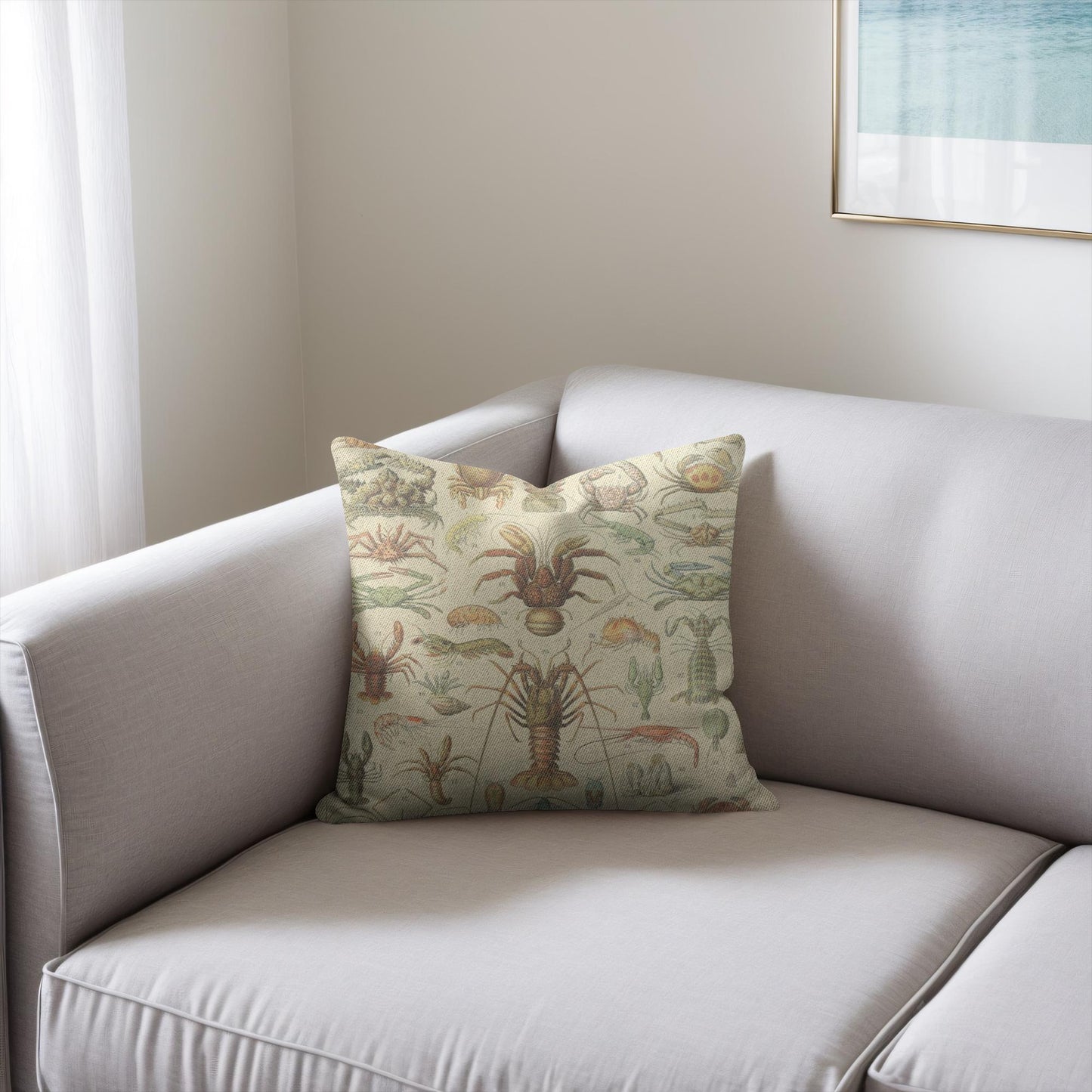 Staces Sea Life Woven Pillow | Bring the Ocean's Splendor to Your Home Decor