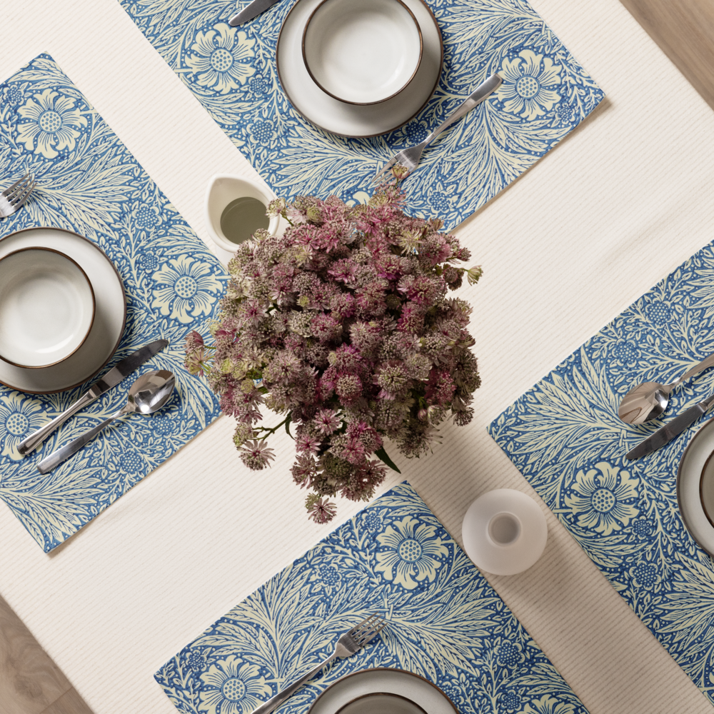 Blue Ornate Placemat - Elegant Table Setting | Perfect for Home Decor