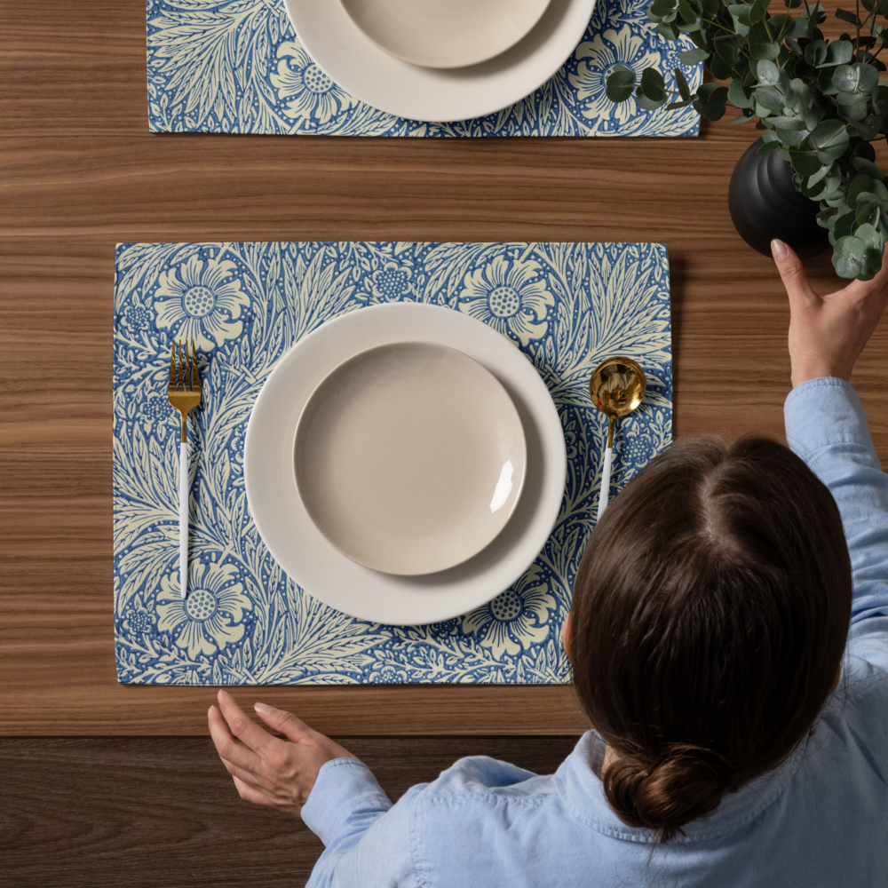 Blue Ornate Placemat - Elegant Table Setting | Perfect for Home Decor